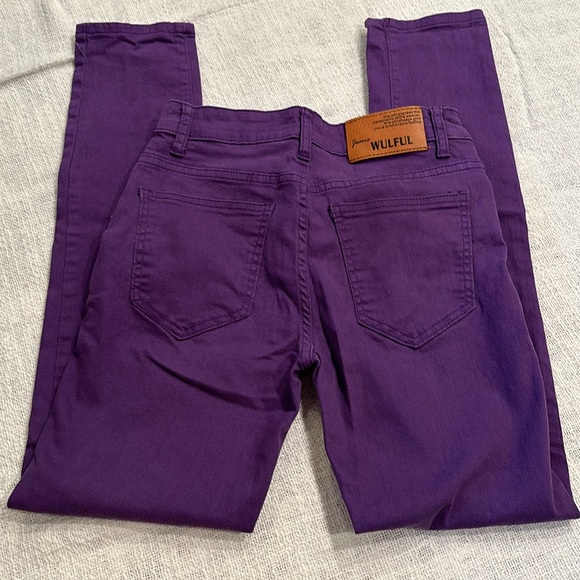 Wulful men’s jeans sz 28/28 purple 98% cotton, 2% spandex good used condition. - Picture 2 of 4